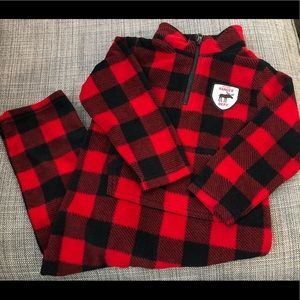 Carters flannel onesie, LN, size 24mon, red/black